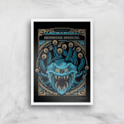 Dungeons & Dragons  Dungeons & Dragons Monster Manual Giclee Art Print | A2 | White Frame