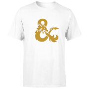 Image of Dungeons & Dragons Ampersand Gold Men's T-Shirt - White - XS - White