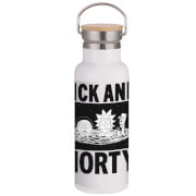 Rick & Morty Portable Insulated Water Bottle - White