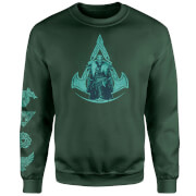Image of Assassins Creed Character Icon Sweatshirt - Forest Green - S - Forest Green