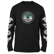 Image of Assassins Creed Woodcut Circle Unisex Long SleeveT-Shirt - Black - XS - Black