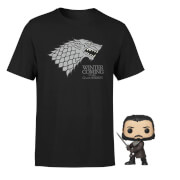 Lot Winter is Coming T-shirt et Funko Pop - Game of Thrones - Men's - XS - Noir