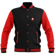 Image of Grimmfest 2020 Unisex Varsity Jacket - Black/Red - S - Black/Red