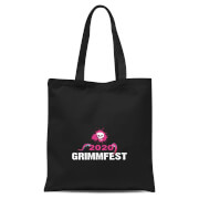 Grimmfest 2020 Pink Skull Tote Bag - Black