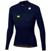 Image of Sportful Bodyfit Pro Thermal Jersey - L - Blue/Yellow Fluo