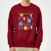 Image of Friends Baubles Sweatshirt - Burgundy - S - Burgundy