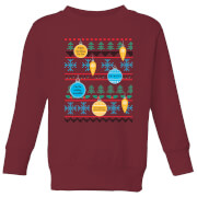 Image of Friends Baubles Kids' Sweatshirt - Burgundy - 3-4 Years - Burgundy