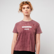 Image of Nintendo Super Mario & Yoshi Women's Cropped T-Shirt - Burgundy Acid Wash - XS