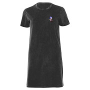 Image of Sega Sonic Pixel Women's T-Shirt Dress - Black Acid Wash - XS - Black Acid Wash