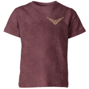 Image of Harry Potter Snitch Kids' T-Shirt - Burgundy Acid Wash - 3-4 Years - Burgundy Acid Wash