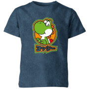 Image of Nintendo Super Mario Yoshi Kids' T-Shirt - Navy Acid Wash - 3-4 Years - Navy Acid Wash