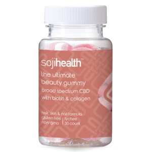 picture of Soji Health The Ultimate Beauty Gummy Broad Spectrum CBD with Biotin and Collagen Lychee