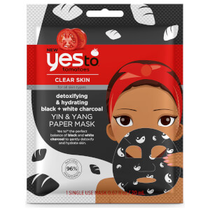 picture of YES TO Tomatoes Detoxifying and Remineralizing Yin & Yang Charcoal Paper Mask