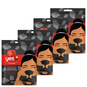 picture of YES TO Tomatoes Detoxifying Charcoal Paper Single Use Mask (Pack of 4)