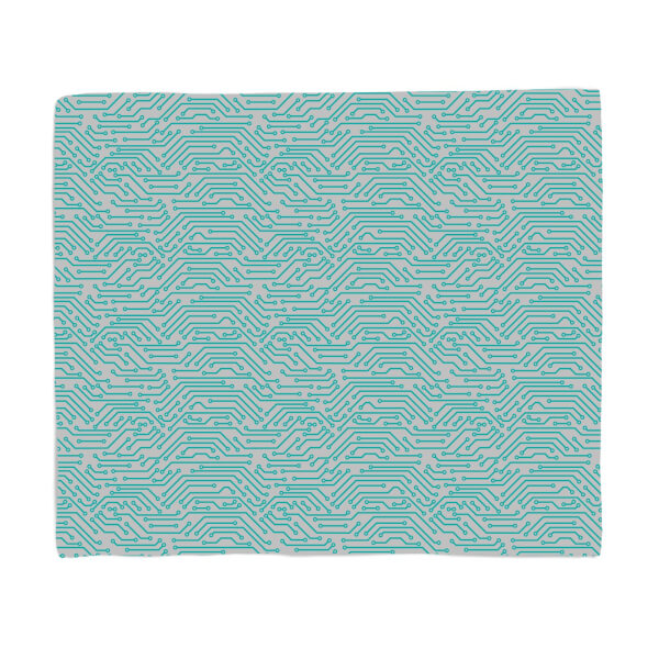 Grey Motherboard Fleece Blanket