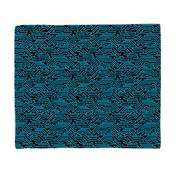Blue Motherboard Fleece Blanket