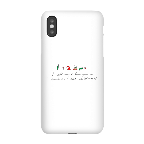 I Will Never Love You As Much As I Love Christmas - Emojis Phone Case for iPhone and Android - iPhone 5/5s - Snap Case - Matte