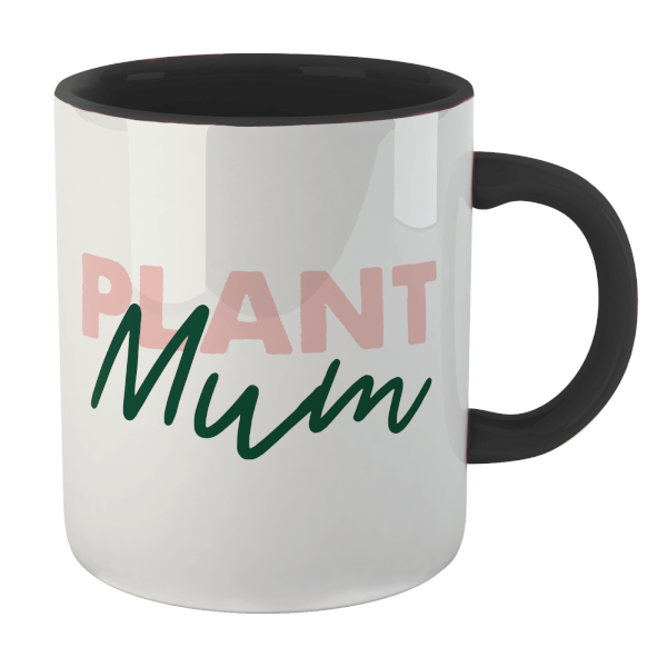 Plant Mum Mug - White/Black
