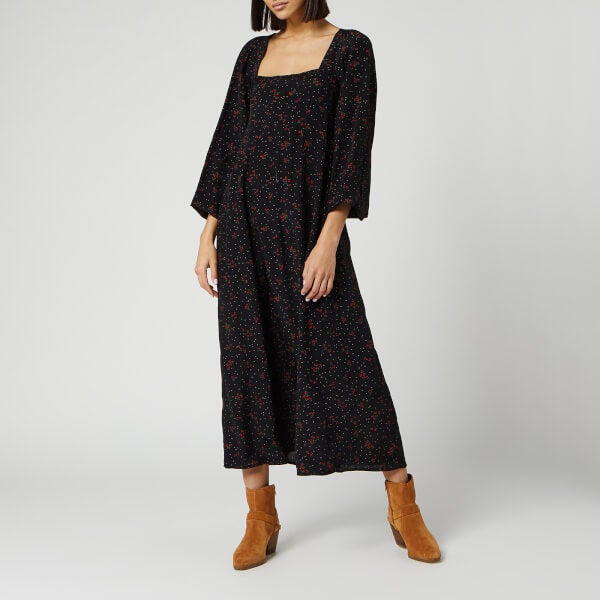 Iris Midi Dress - Black 