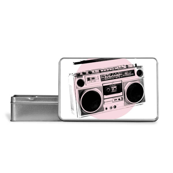 Boombox Times Metal Storage Tin