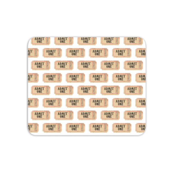 Circus Ticket Pattern Mouse Mat
