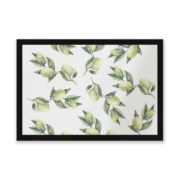 Printed Flowers Entrance Mat