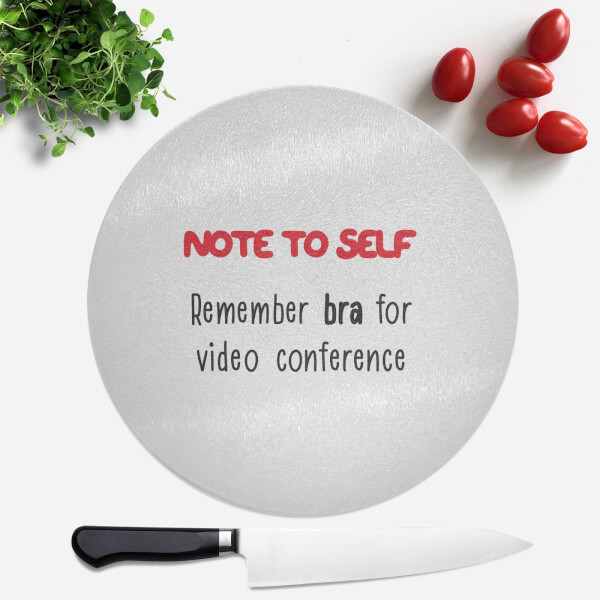 Remember Bra Round Chopping Board