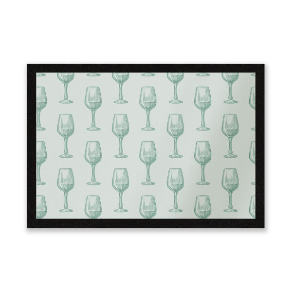 Wine Glass Pattern Entrance Mat