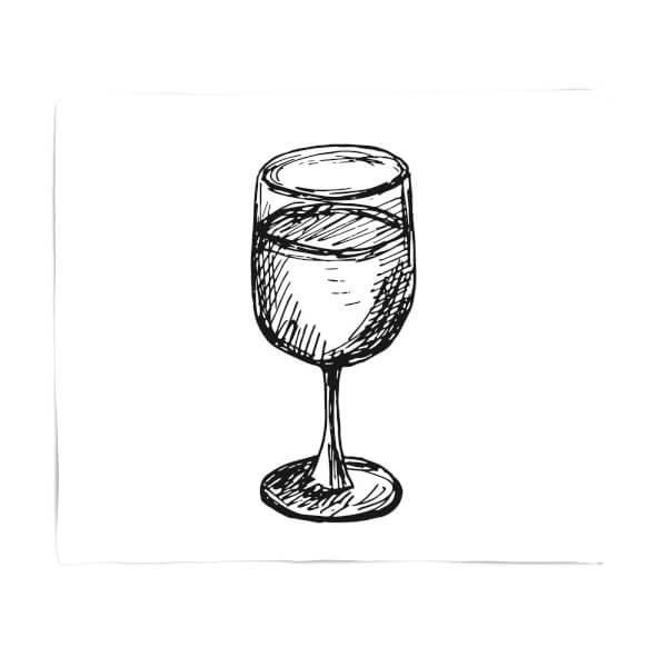 Wine Glass Fleece Blanket