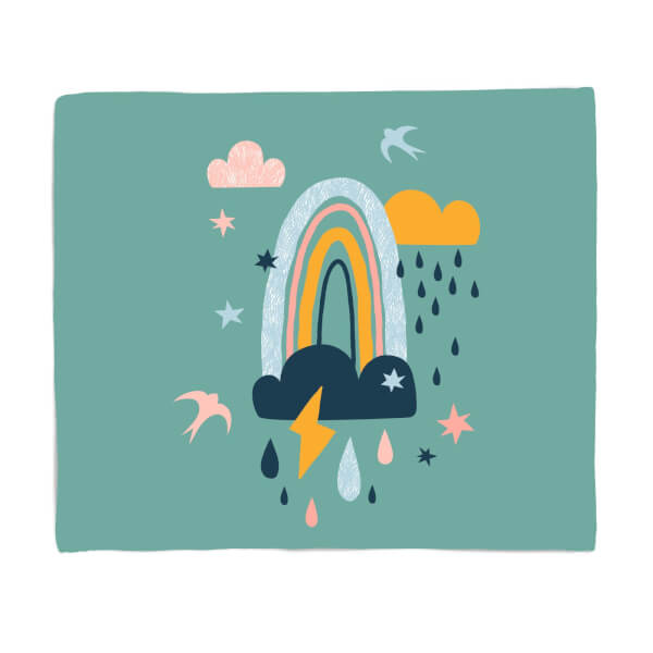 Rainbow Weather Fleece Blanket
