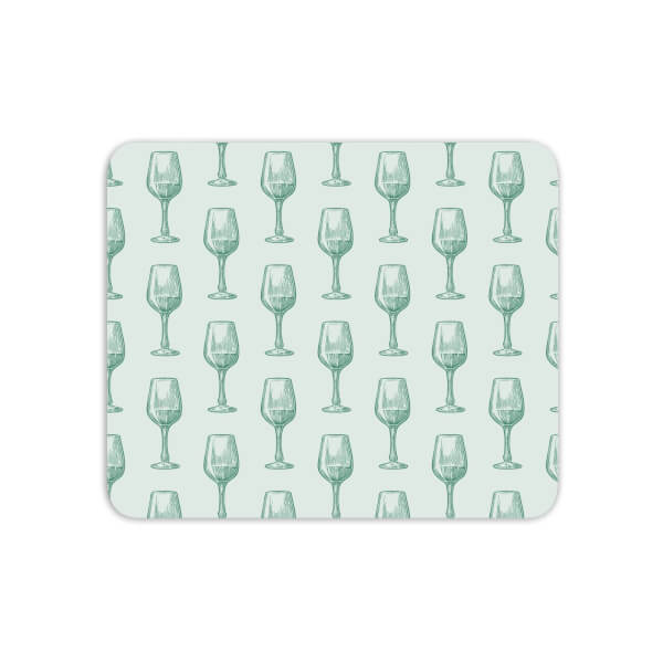 Wine Glass Pattern Mouse Mat