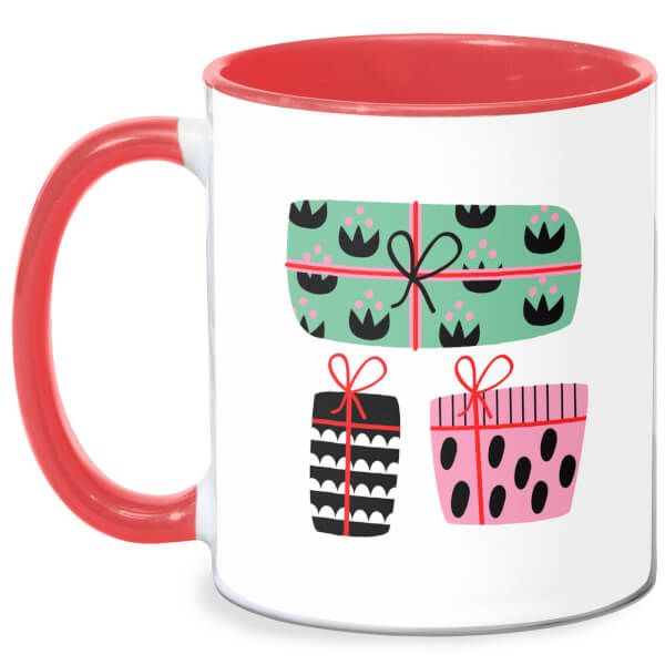 Colourful Presents Mug - White/Red