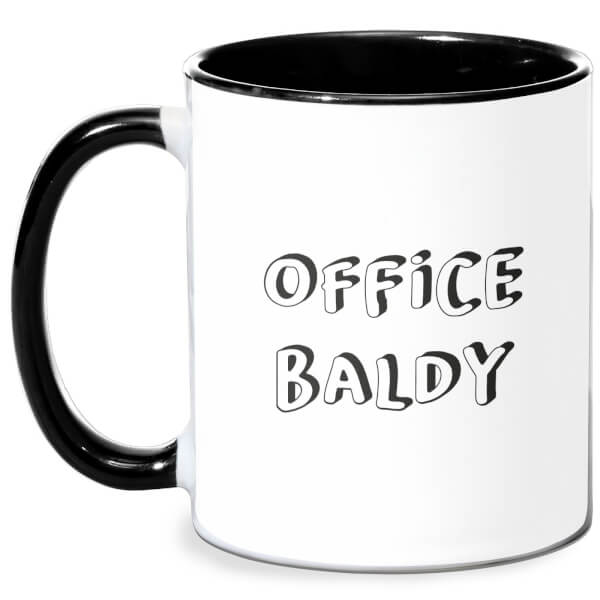 Office Baldy Mug - White/Black