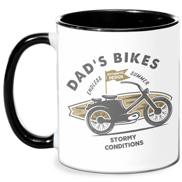 Dad's Bikes Mug - White/Black