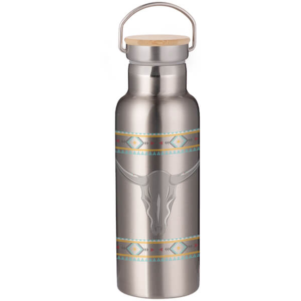 Skull Portable Insulated Water Bottle - Steel