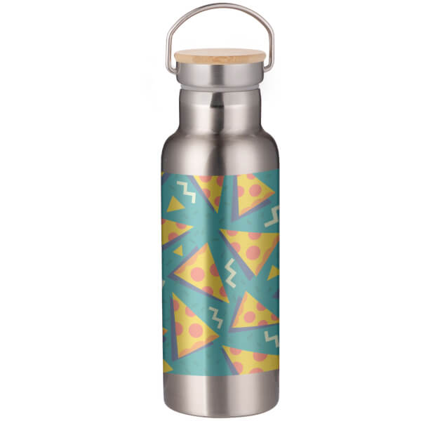 Pizza Portable Insulated Water Bottle - Steel