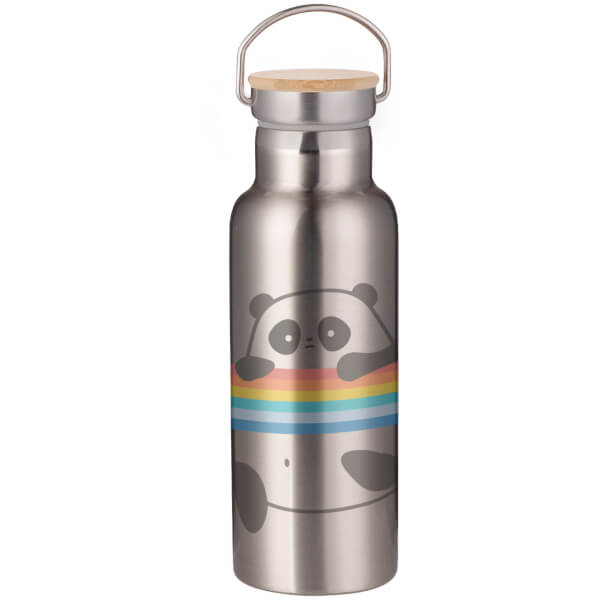 Panda Portable Insulated Water Bottle - Steel