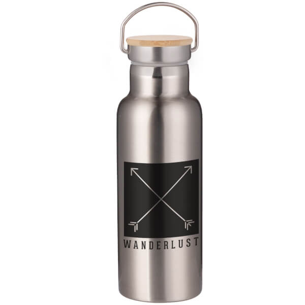 Wanderlust Portable Insulated Water Bottle - Steel