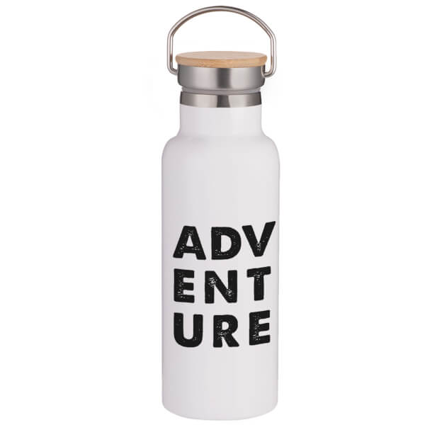 Adventure Portable Insulated Water Bottle - White