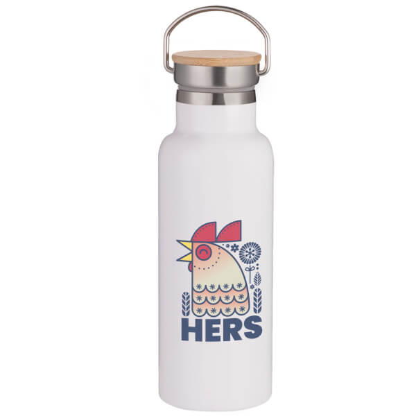 Hers Portable Insulated Water Bottle - White