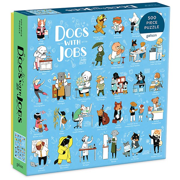 Galison Dogs with Jobs Jigsaw Puzzle, 500 Pieces
