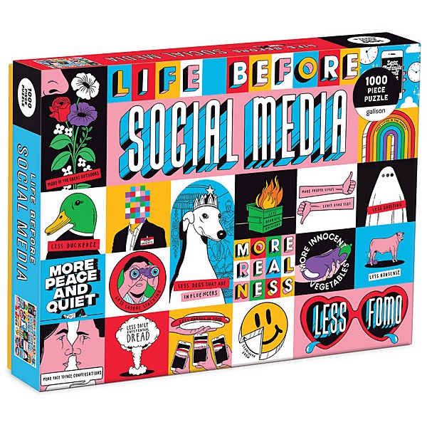 Life Before Social Media Jigsaw Puzzle| Herren, Damen