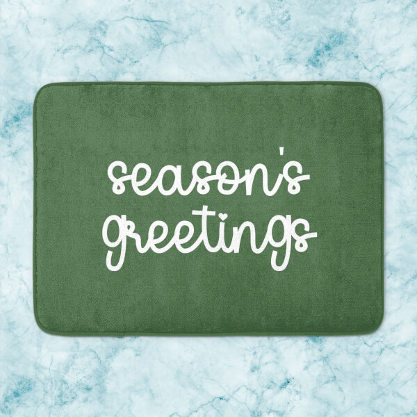 Season's Greetings Bath Mat