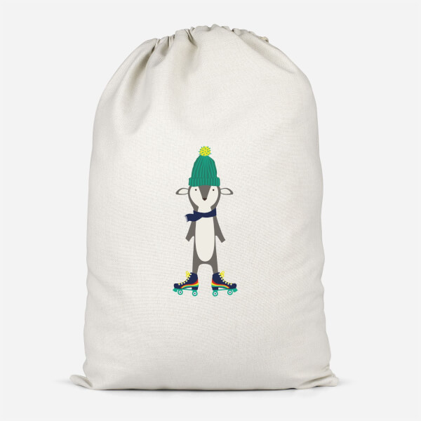 Roller Skate Fox Cotton Storage Bag - Small