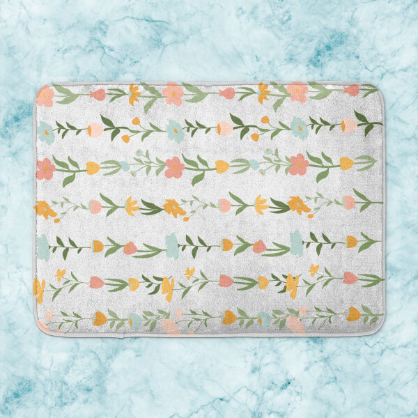 Flower Chain Bath Mat