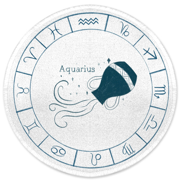 Aquarius Circle Round Bath Mat