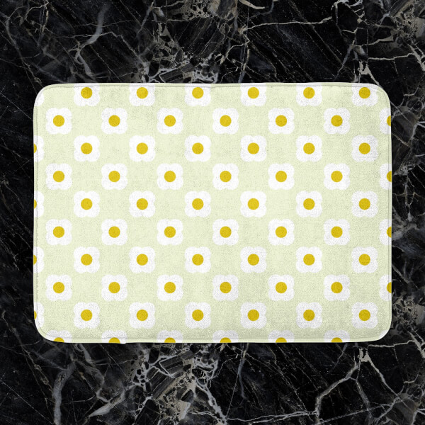 60s Flower Bath Mat