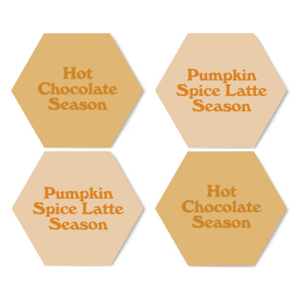 Hot Drink Season Hexagonal Coaster Set