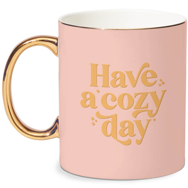 Have A Cosy Day Bone China Gold Handle Mug
