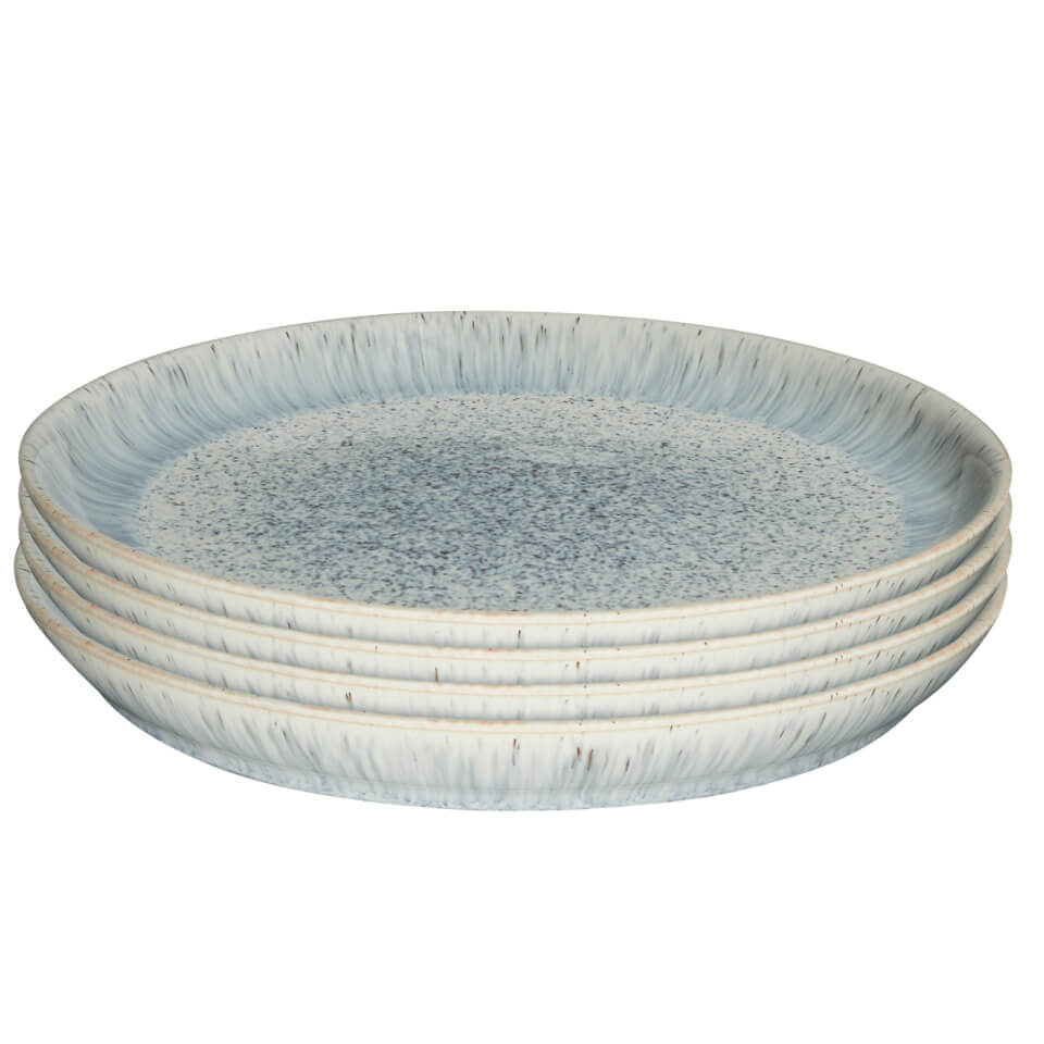 Denby Halo Speckle 4 Piece Dinner Plate Set